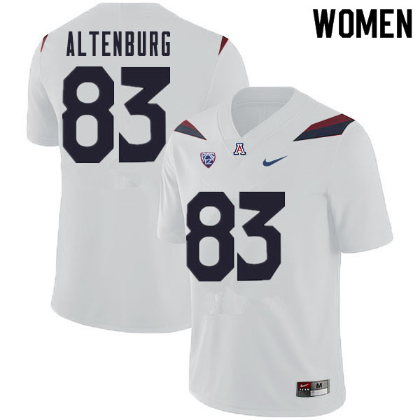 Women #83 Karl Altenburg Arizona Wildcats College Football Jerseys Sale-White - Click Image to Close
